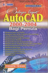 Belajar cepat autocad 2000-2004 bagi pemula